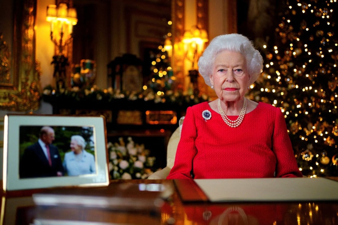 Queen Elizabeth II records her annual Christmas broadcast in Windsor Castle. Photo: Reuters