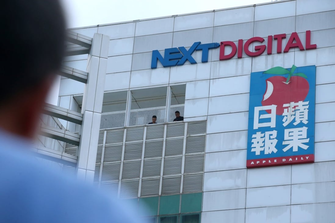 Next Digital is being wound up in Hong Kong after its newspaper Apple Daily fell foul of the city’s sweeping national security law. Photo: David Wong