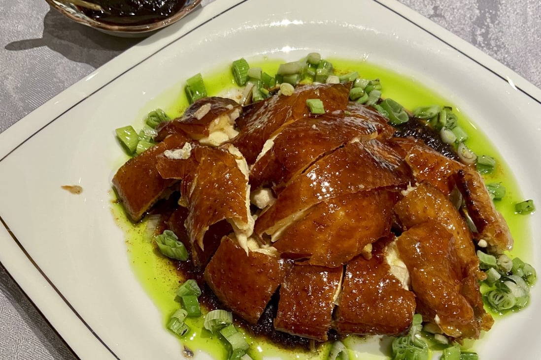 Deep-fried crispy chicken with scallions. Photo: Susan Jung
