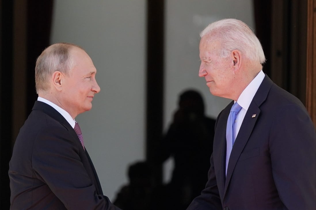 US President Joe Biden and Russian President Vladimir Putin, arrive for talks at the Villa la Grange in Geneva in June. Photo: AP,