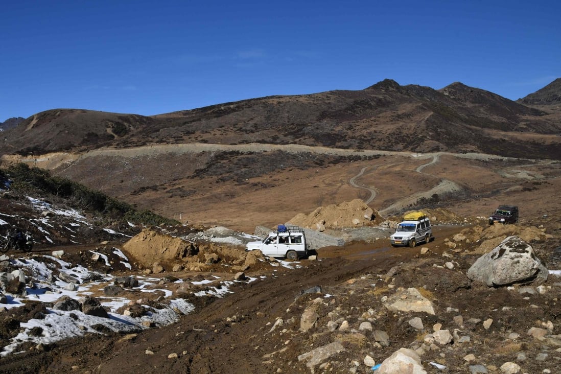 A road in India’s Arunachal Pradesh state, renamed Southern Tibet by China. Photo: AFP
