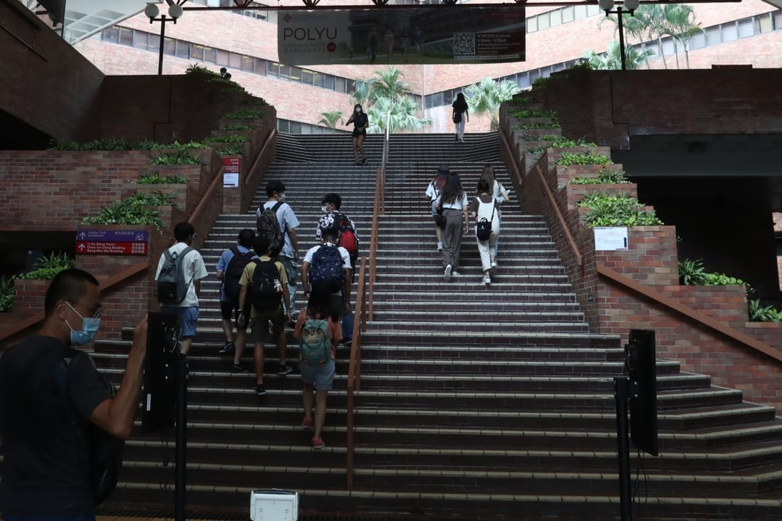 Students at Hong Kong Polytechnic University on September 21. Lawmakers need to ensure young people do not feel ignored. Photo: Jonathan Wong