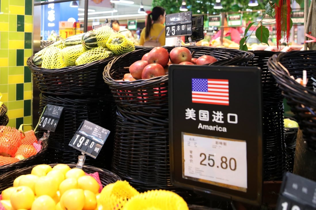 Chinese consumers bought US$108 billion worth of imported produce in 2020, with that number set to grow for 2021 as imports jumped nearly 30 per cent year-on-year in the first three quarters. Photo: EPA-EFE
