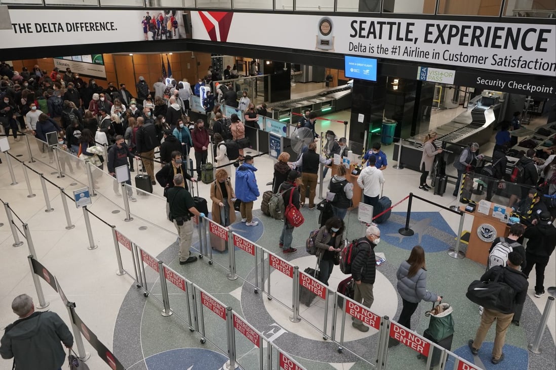 Large numbers of flights have been disrupted, including a Delta flight that had to turn back six hours after taking off. Photo: AP 