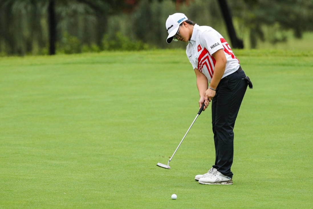 Hong Kong new generation player Sophie Han in the National Games in Shannxi where she finished 14th. Photo: Hong Kong Golf Association