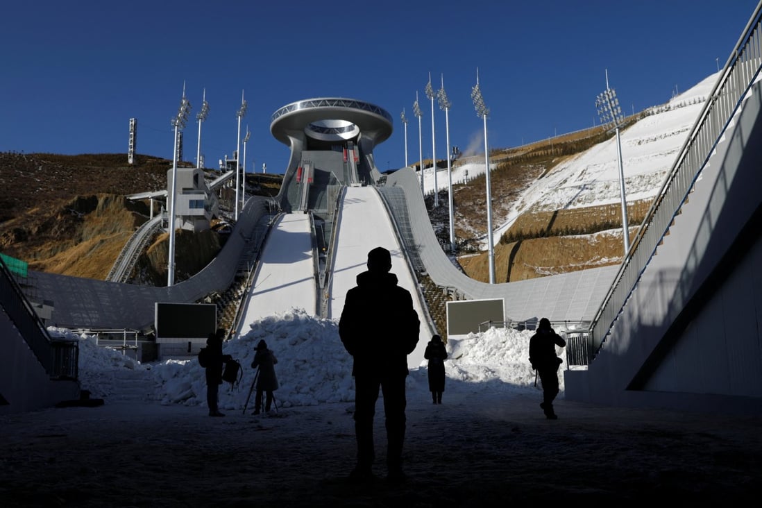 Zhangjiakou’s National Ski Jumping Centre in the mountains of Chongli district. Photo: Reuters
