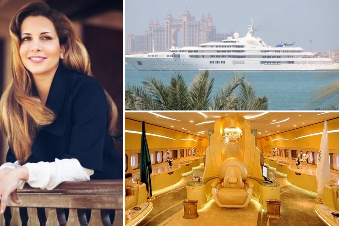 Inside Princess Haya’s ultra-rich lifestyle before her divorce from Dubai ruler Sheikh Mohammed. Photos: privatejetcharter.com, @princesshayafan/Instagram, Yachtharbour.com