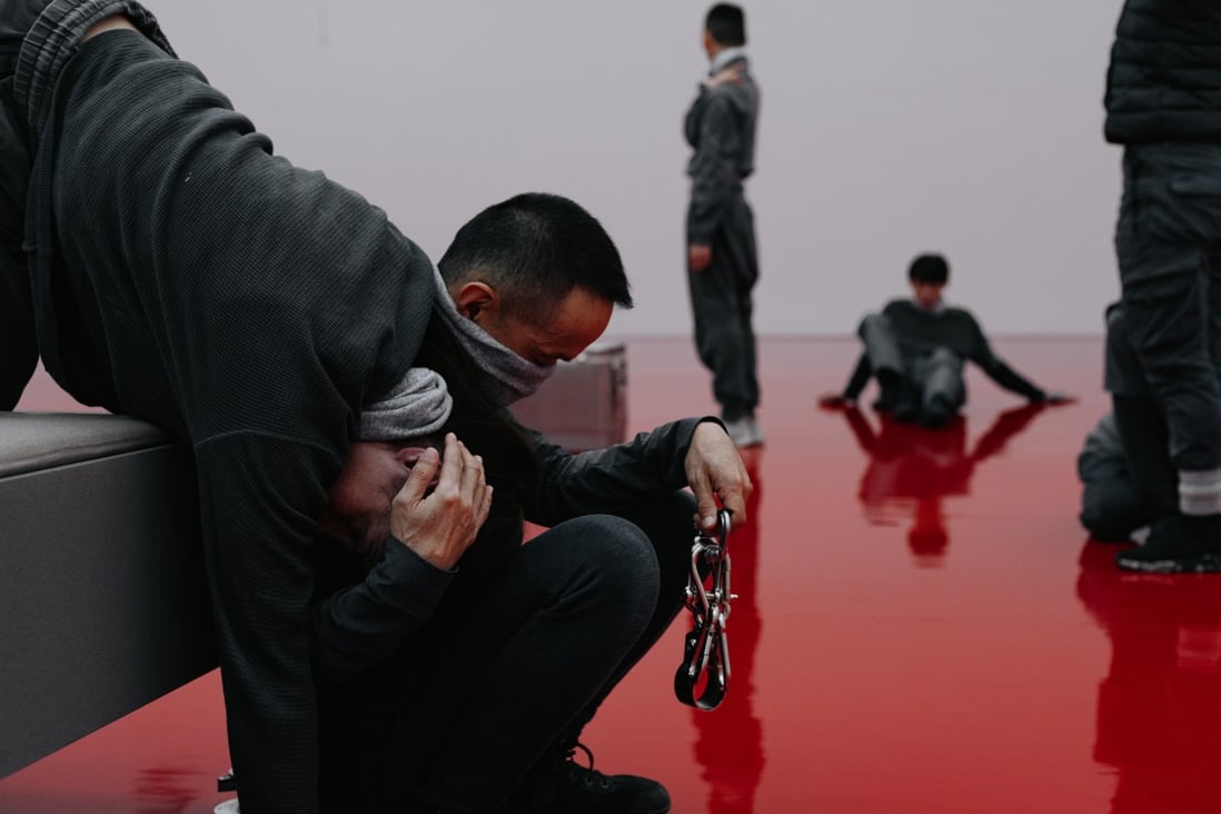 A scene from a six-hour performance that formed part of “Echo, Moss and Spill”, Chinese artist Pan Daijing’s installation at Tai Kwun in Hong Kong that concluded the gallery’s “Trust and Confusion” exhibition. Photo: Tai Kwun Contemporary