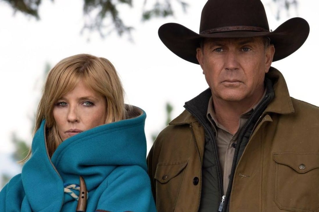 Kelly Reilly as Beth Dutton and Kevin Costner as John Dutton in Yellowstone. The clothes in the series are a breath of fresh air in comparison to the designer fashion that tend to dominate shows like Emily in Paris and Succession.