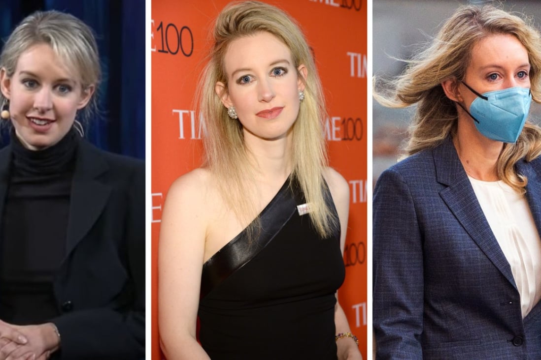 From wearing a black turtleneck to donning lighter colours during her trial, here’s how Elizabeth Holmes’ style has evolved over the years. Photos: MedCity News/YouTube, Kevin Mazur/Getty Images, AP