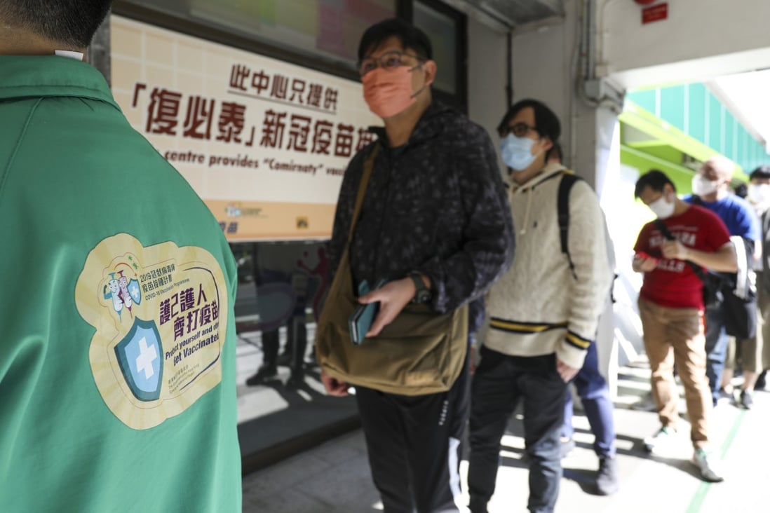 All those wishing to enter a range of food and leisure premises in Hong Kong must have received at least one dose of a Covid-19 vaccine from late February. Photo: Yik Yeung Man