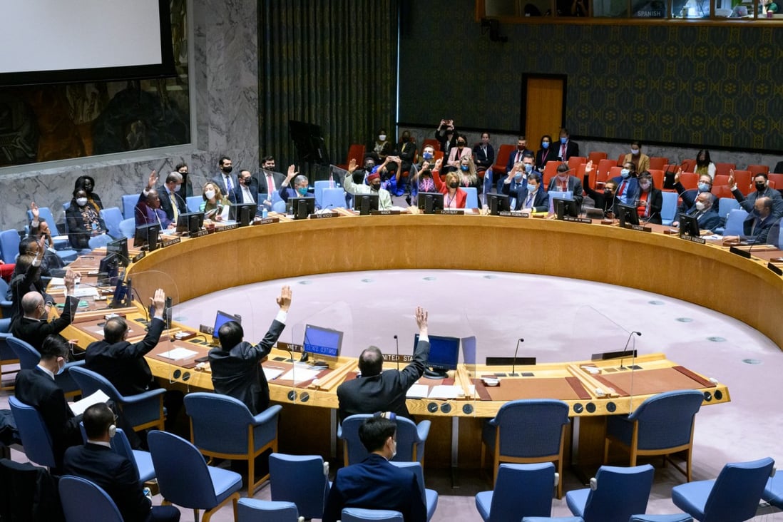 The United Nations Security Council meets at UN headquarters in New York in October. The permanent Security Council members – Britain, China, France, Russia and the US – issued a statement on Monday pledging that nuclear weapons should be used only for defensive purposes. Photo: Xinhua