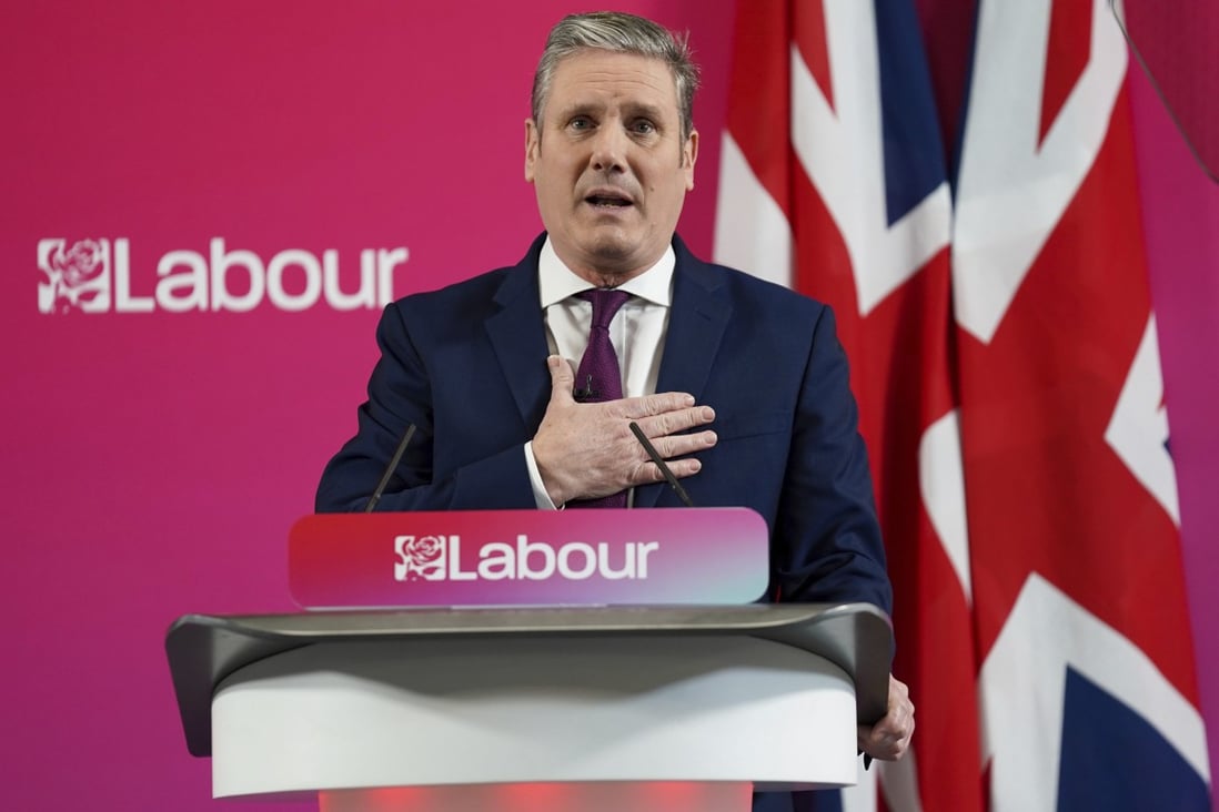 Britain’s Labour leader Keir Starmer making a speech on January 4, setting out his party’s ambition for a new Britain. He has tested positive, again, for Covid-19. Photo: AP