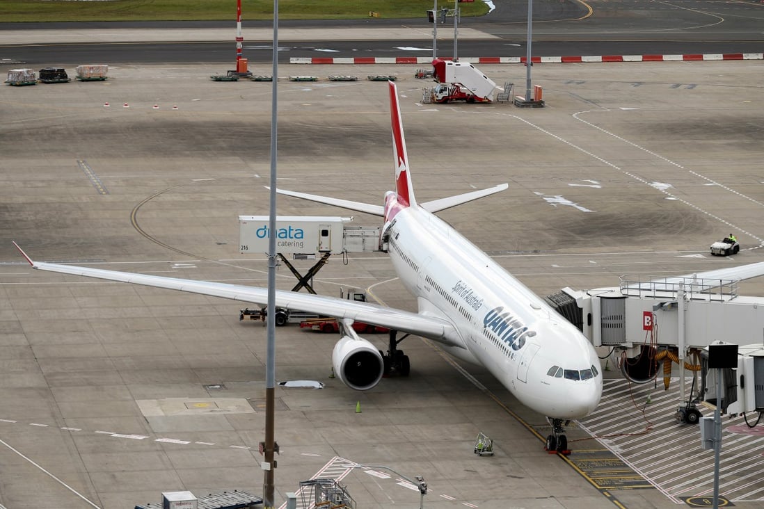 A Qantas aircraft on the tarmac at Sydney airport in Australia. Photo: Bloomberg
