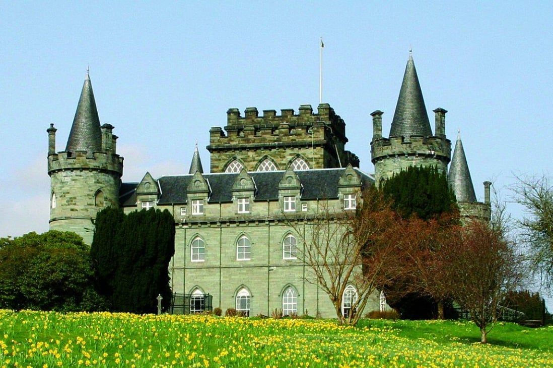 Inveraray Castle in Scotland, which featured in A Very British Scandal and, in 2012, Downton Abbey, as the fictional Duneagle Castle.