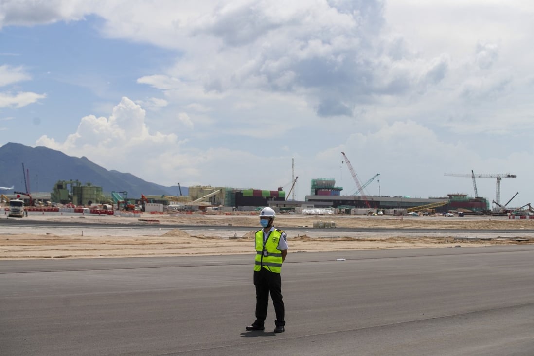 The third runway at Hong Kong International Airport. The environmental benefits from projects funded by the AA’s green bond will be “more than offset” by greater carbon emissions from more flights and the biodiversity risk from a new runway, Reclaim Finance says. Photo: Winson Wong