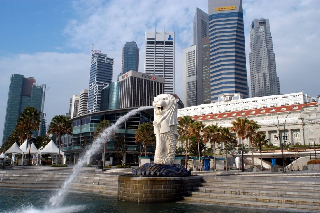 The Merlion on Marina Bay with Singapore’s central business district as its backdrop. Chinese merchant and traveller Wang Dayuan’s brief description of Singapore is one of the very few reliable records of the city state’s pre-British history. Photo: Getty Images