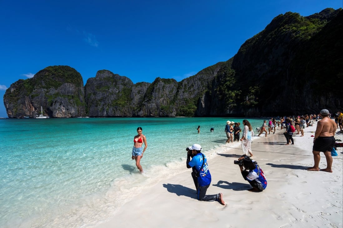 Tourists visit Maya bay in Krabi province, Thailand. Photo: Reuters