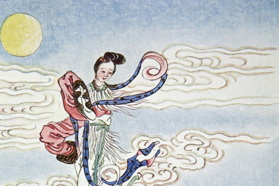 Chang’e, Chinese Goddess of the Moon, as depicted in a 1922 book. Novelist Sue Lynn Tan has reimagined the moon goddess myth by giving her a daughter, and another reason to drink the magical elixir at the story’s heart. Photo: Getty Images
