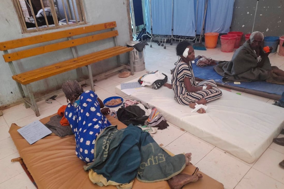 Survivors of an air strike by Ethiopian government forces receive treatment at the Shire Shul General hospital in Dedebit, Tigray, Ethiopia on January 8. Photo: Reuters