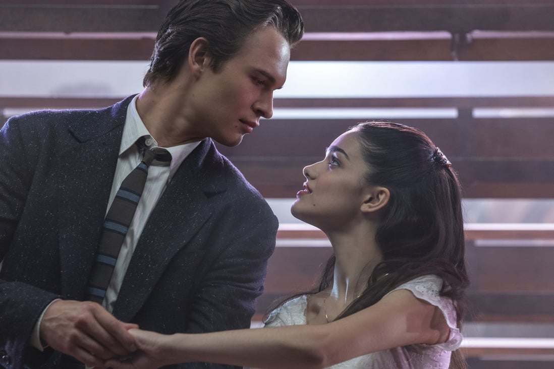 Ansel Elgort as Tony and Rachel Zegler, winner of the Golden Globe for best actress, as Maria in West Side Story, winner of the award for best musical or comedy, in a scene from the Steven Spielberg movie.