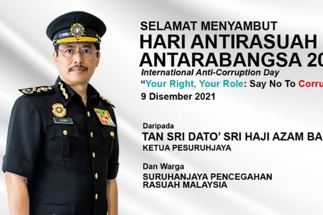 Malaysia’s anti-graft chief Azam Baki in an advert by the MACC. Photo: Facebook