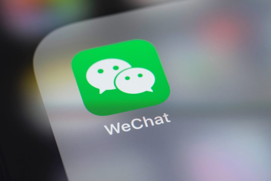 The WeChat app displayed on a smartphone on July 10, 2020. Photo: Shutterstock