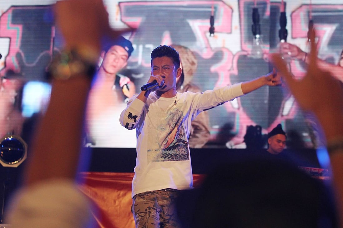 Edison Chen Koon-hei performing during BLOHK Party at West Kowloon Cultural District. Photo: SCMP