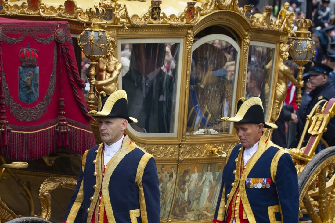 The golden carriage, which will no longer be used by the Netherlands’ King Willem-Alexander and Queen Maxima. Photo: AP 