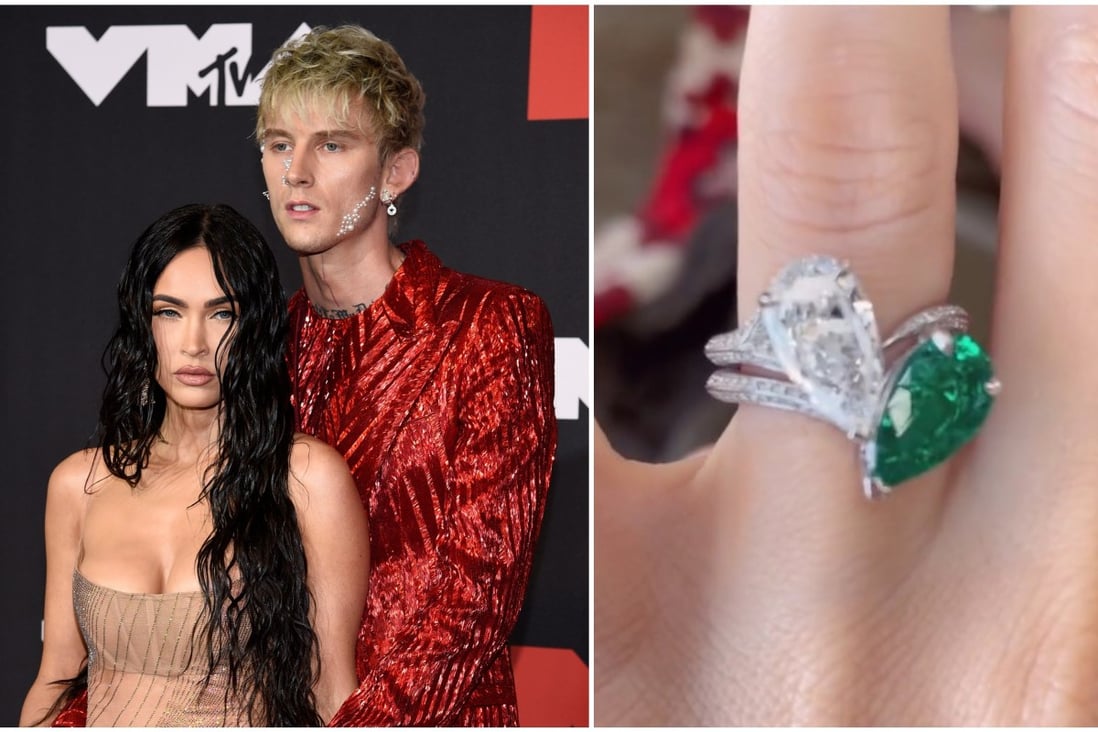 MGK Say’s Megan Fox’s Engagement Ring Is Painful To Remove…Literally  [VIDEO]