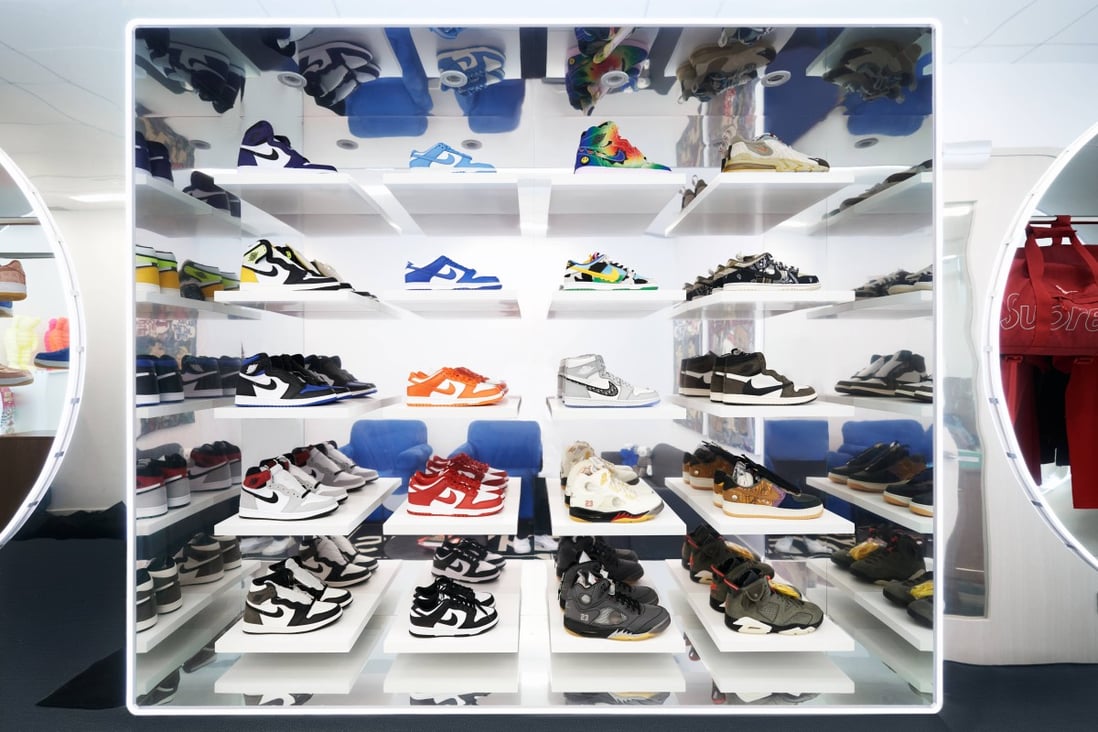 The Sneaker Surge showroom in Hong Kong. The co-founders explain why they love selling shoes and how they compete with platforms like StockX and Goat.