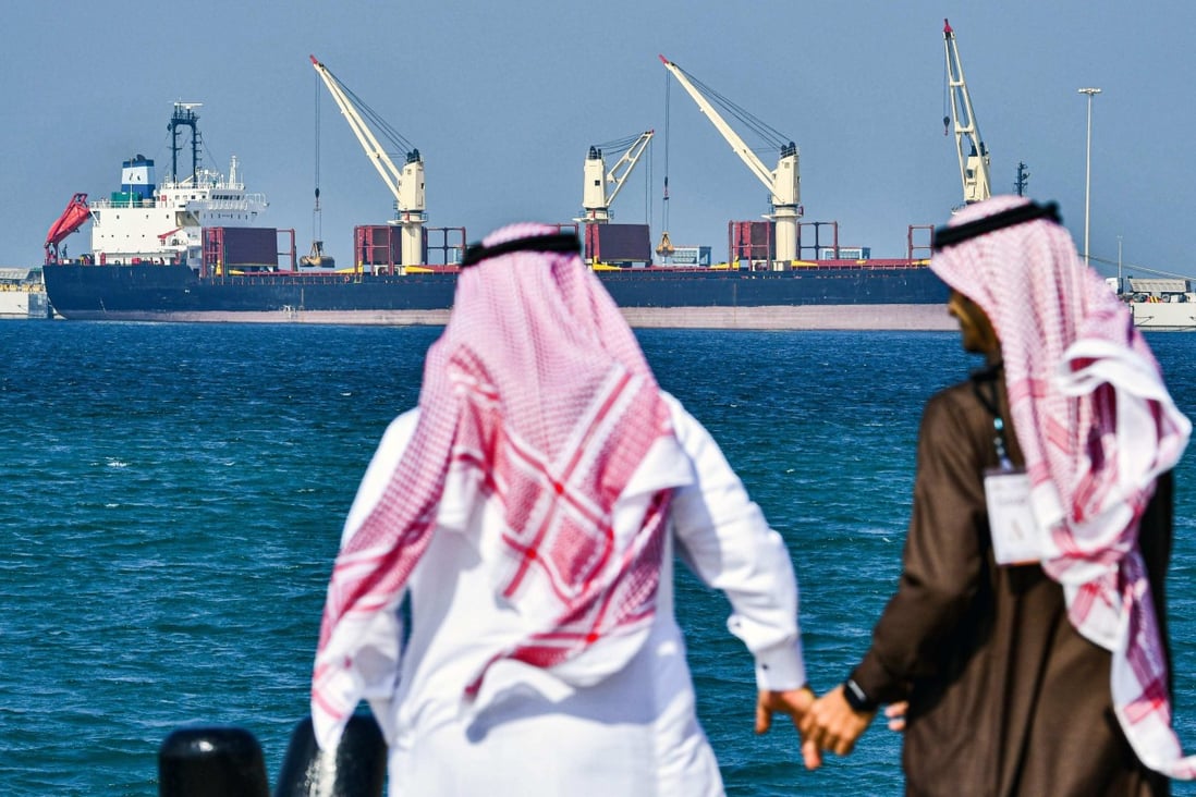 An oil tanker is seen at the port of Ras al-Khair in Saudi Arabia. File photo: AFP
