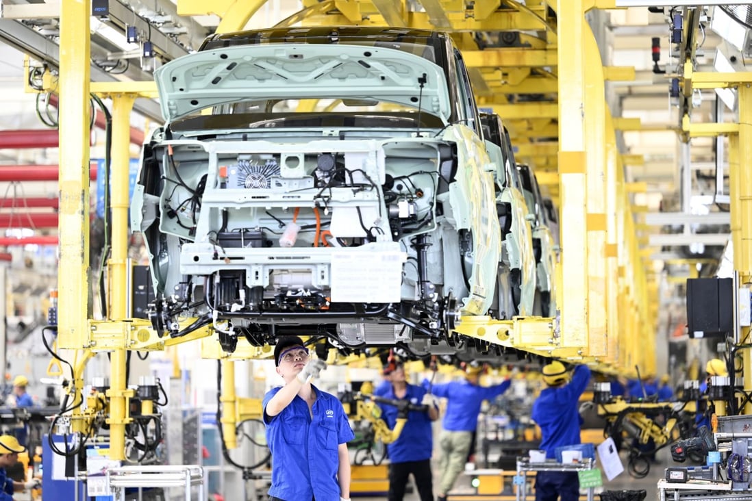 China’s GDP growth in the fourth quarter of 2021 slowed to 4 per cent year on year, down from 4.9 per cent in the previous three months. Photo: Xinhua