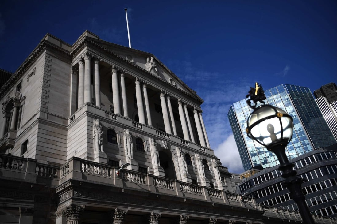 The Bank of England in London, seen on March 11, 2020. Central banks and public authorities are still the glue that holds the monetary and financial system together. Photo: AFP
