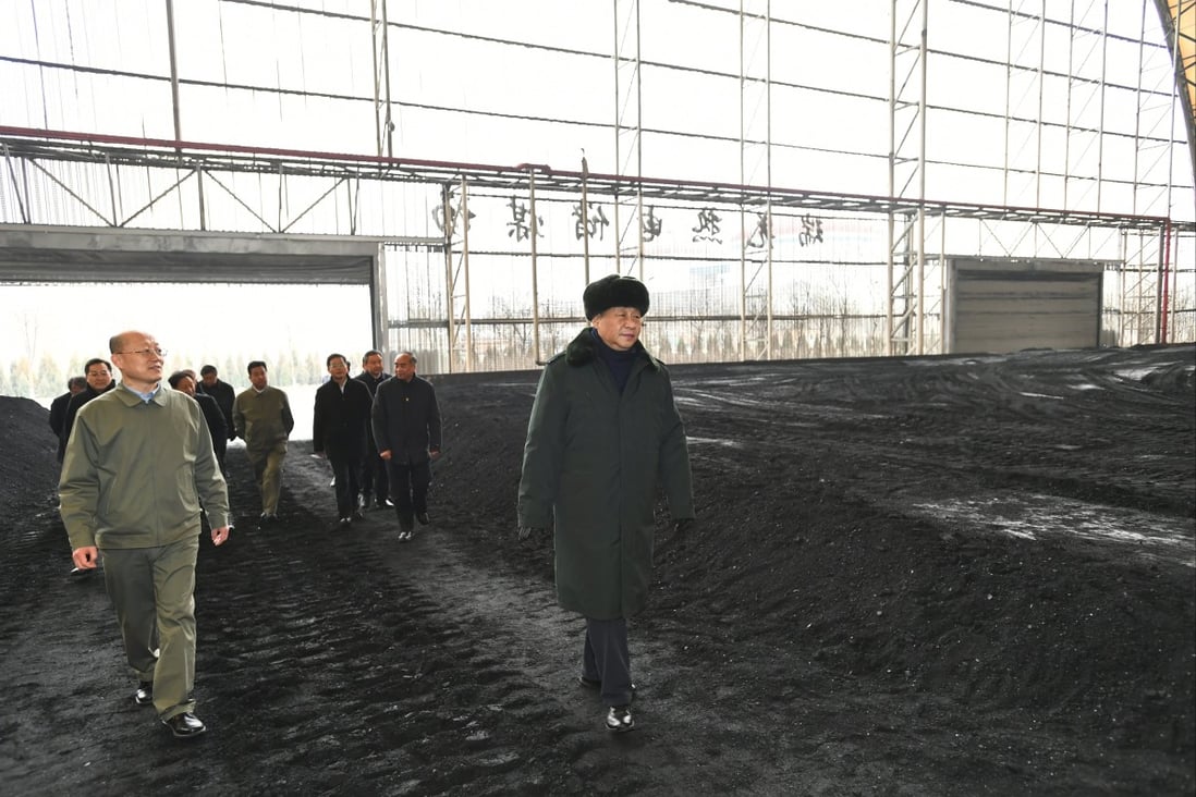President Xi Jinping visits a green coal technology company in Shanxi province on Thursday. Photo: Xinhua