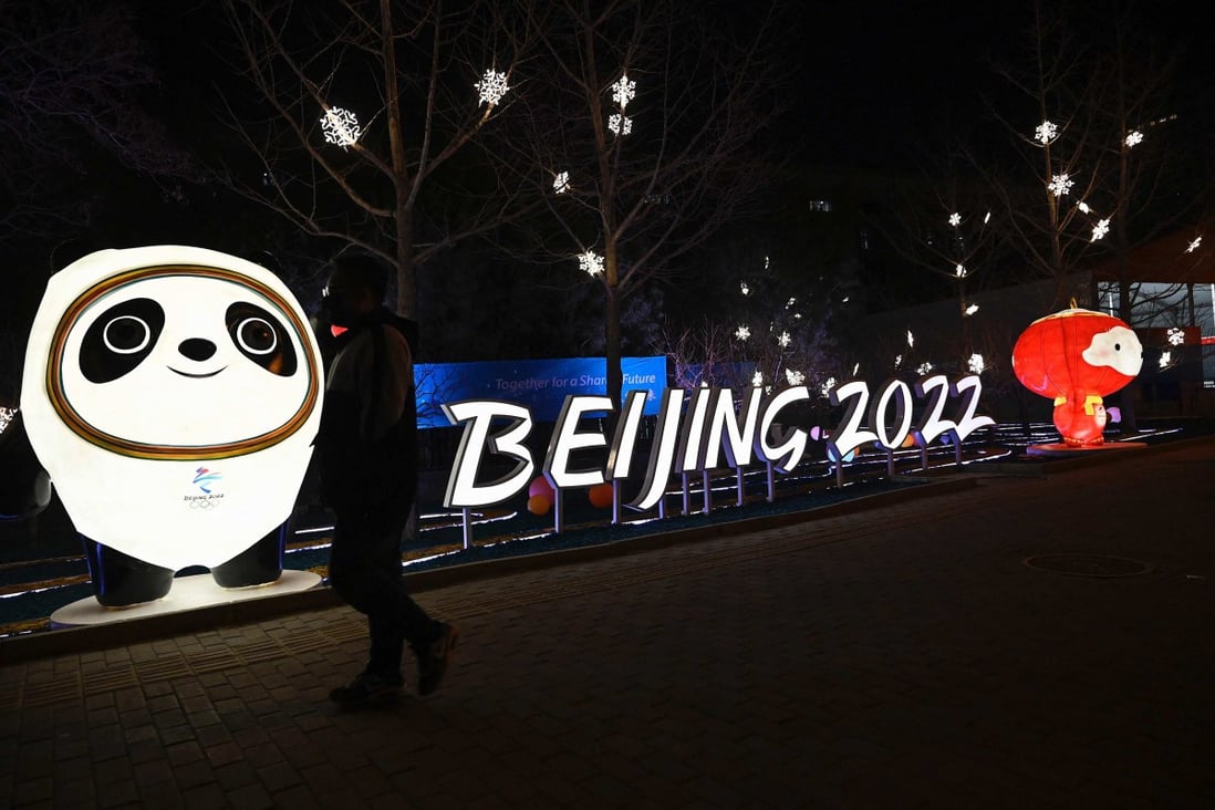 The mascots of the Beijing 2022 Winter Olympics Games in China’s capital city. Photo: AFP