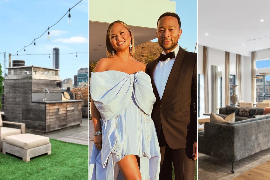 Learn more about Chrissy Teigen and John Legend’s penthouse that’s now on the market in the Nolita neighborhood. Photos: TopTenRealEstateDeals.com, @chrissyteigen/Instagram