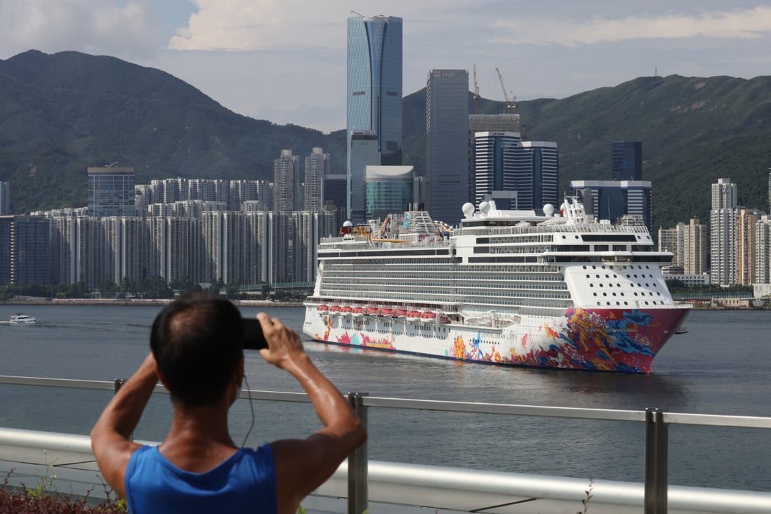 The Genting Dream cruise ship returns to Kai Tak Cruise Terminal in Hong Kong. Photo: Nora Tam