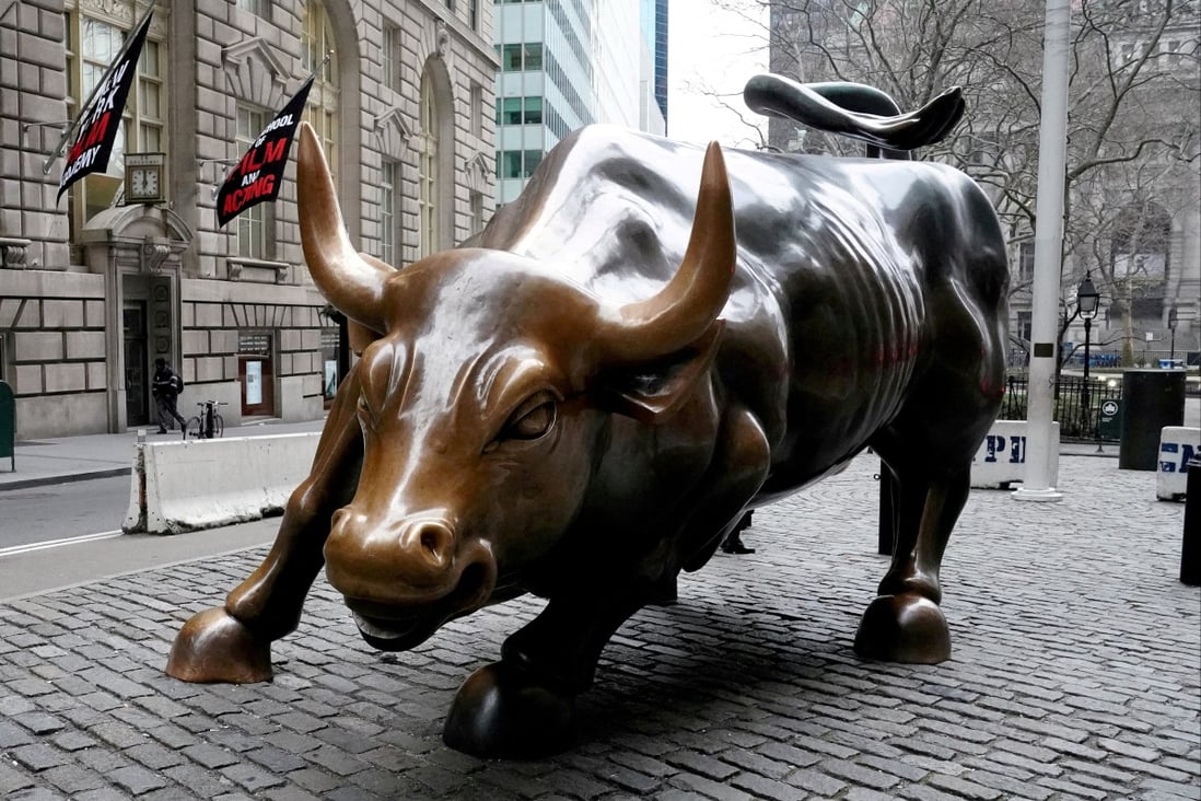 The Wall Street Bull pictured in New York, US, on January 16, 2019. Photo: Reuters