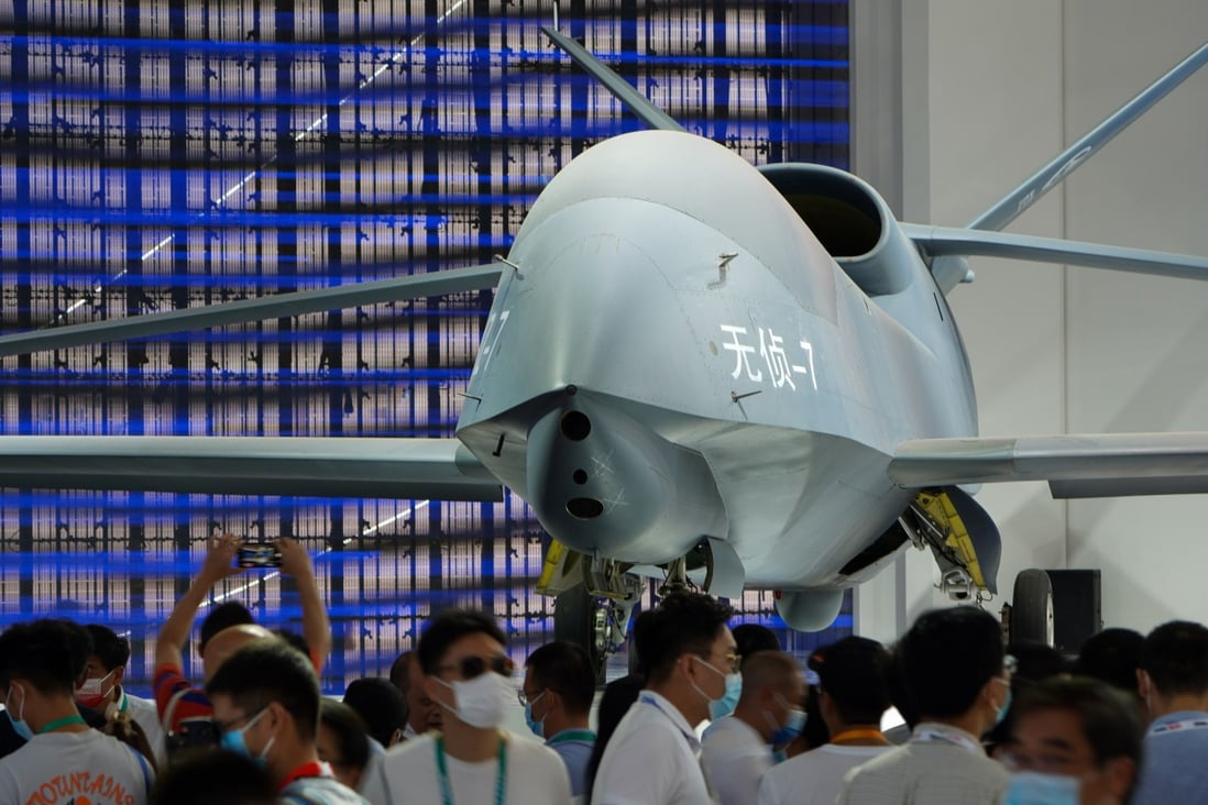 A WZ-7 surveillance drone on display at China’s Zhuhai air show in 2021. Photo: Xinhua