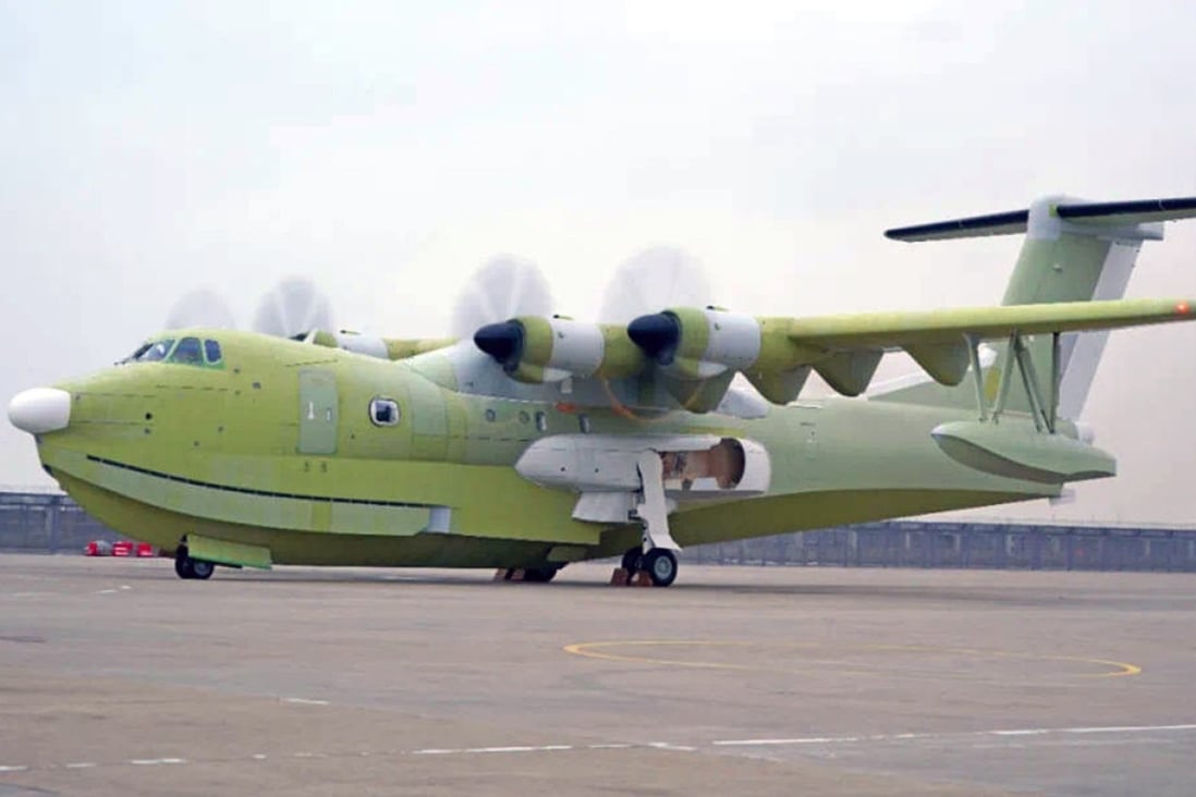 The AG600 will be the world’s biggest amphibious aircraft once it is finished. Photo: Weibo