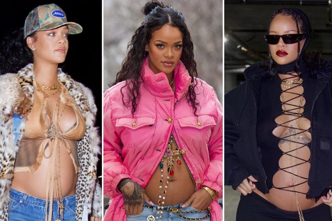 Rihanna’s daring approach to fashion continues throughout her pregnancy. Photos: @badgalriri/Instagram
