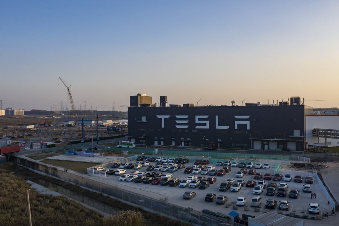 The Shanghai factory, Tesla’s first outside the US, is the only car assembly line fully owned by a foreign investor in mainland China. Photo: Bloomberg