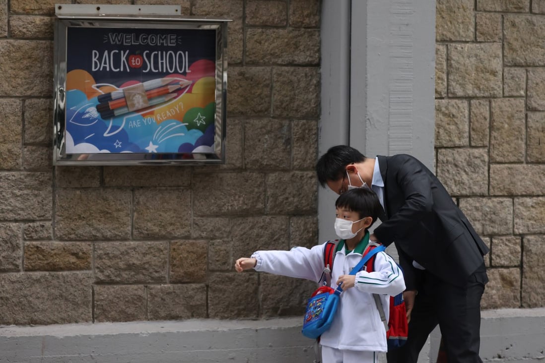 Students go to school in Wan Chai on January 10. School closures have a devastating impact on children’s well-being and their lifetime earnings. Photo: Nora Tam