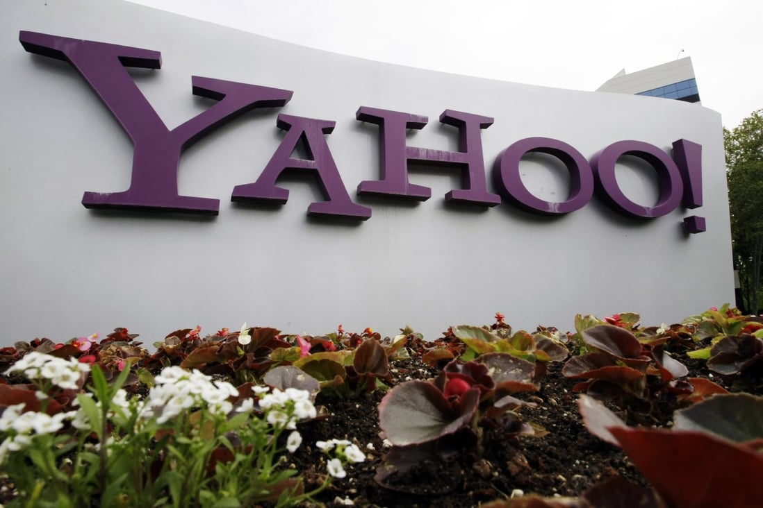 The Yahoo logo is seen outside of the company’s offices in Santa Clara, California. The company will no longer provide email services to mainland Chinese users starting on February 28, 2022. Photo: AP Photo