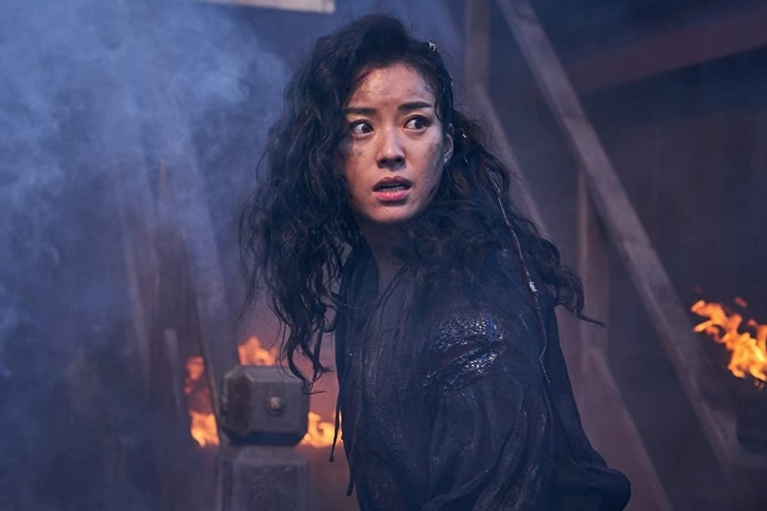 Han Hyo-joo in a scene from Netflix’s The Pirates: The Last Royal Treasure, directed by Kim Jeong-hoon and co-starring Kang Ha-neul.