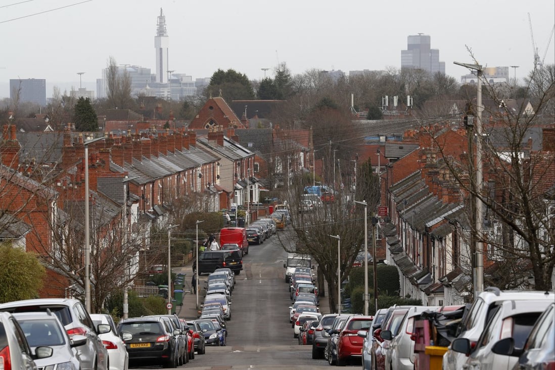 A street in Birmingham city lined with terraced houses on January 28, 2021. Photo: Bloomberg
