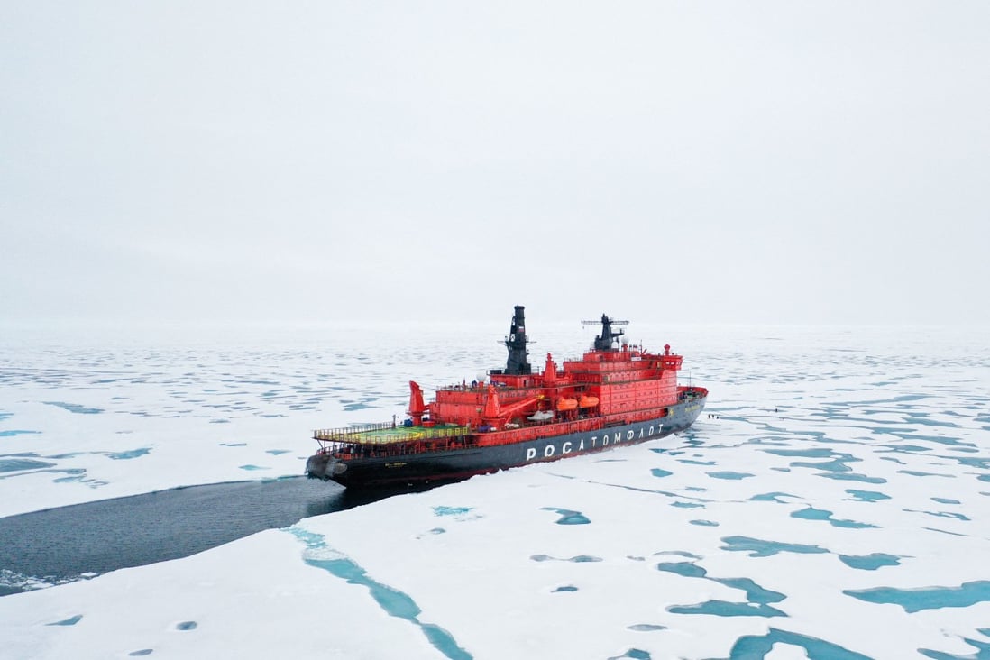 A Russian nuclear-powered icebreaker at the North Pole. Up until recently, the Arctic was one region where Russia and Europe were making headway on climate concerns, but now those efforts are also in doubt. File photo: AP