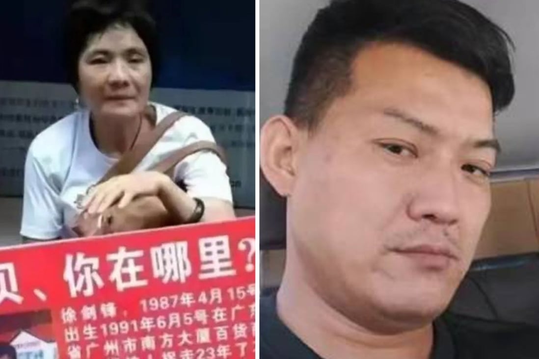 Yang Suhui (left) died without realising she had met her son Xu Jianfeng (right) on WeChat. Photo: Handout