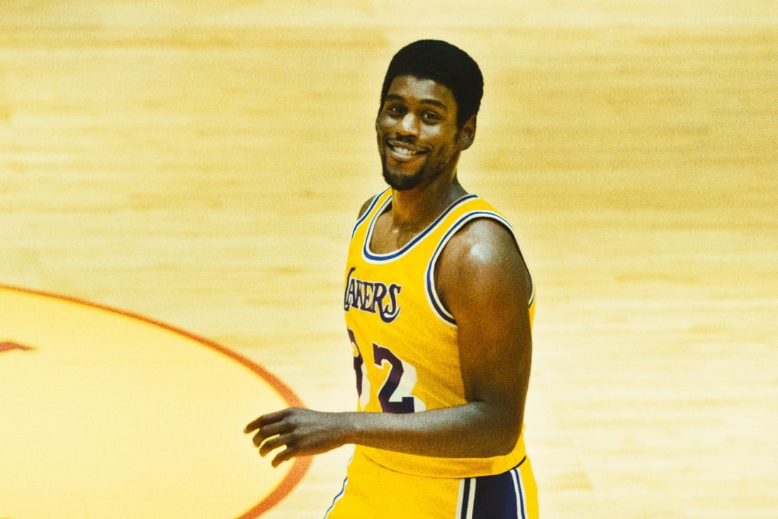 Quincy Isaiah as Magic Johnson in Winning Time on HBO Go, a docu-drama that tells the story of the Los Angeles Lakers’ rise in the 1980s. Photo: HBO Go